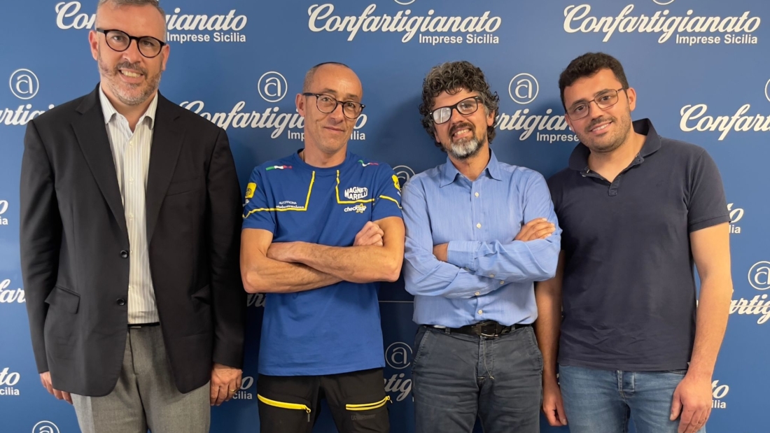 Da sinistra Daniele La Porta, Fabrizio Caruso, Paolo Infantino e Mario Milasciotti